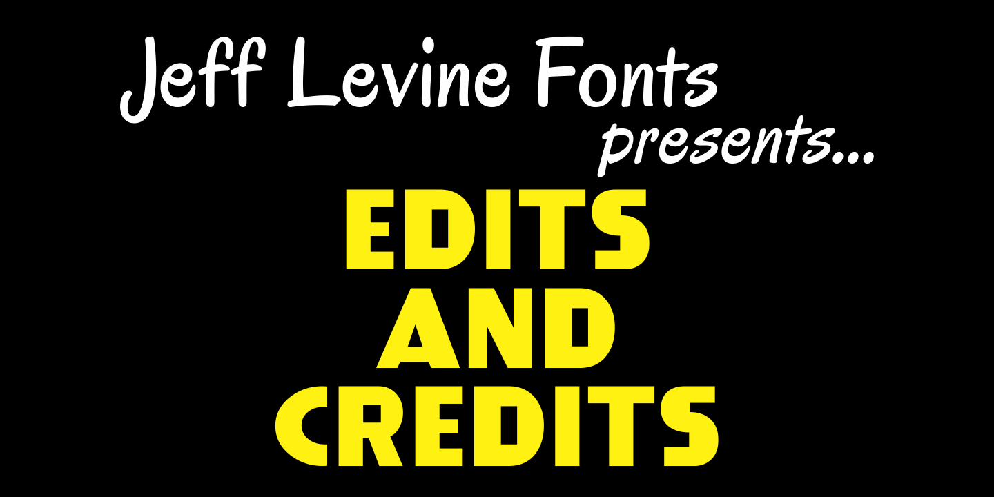 Edits and Credits Font Family