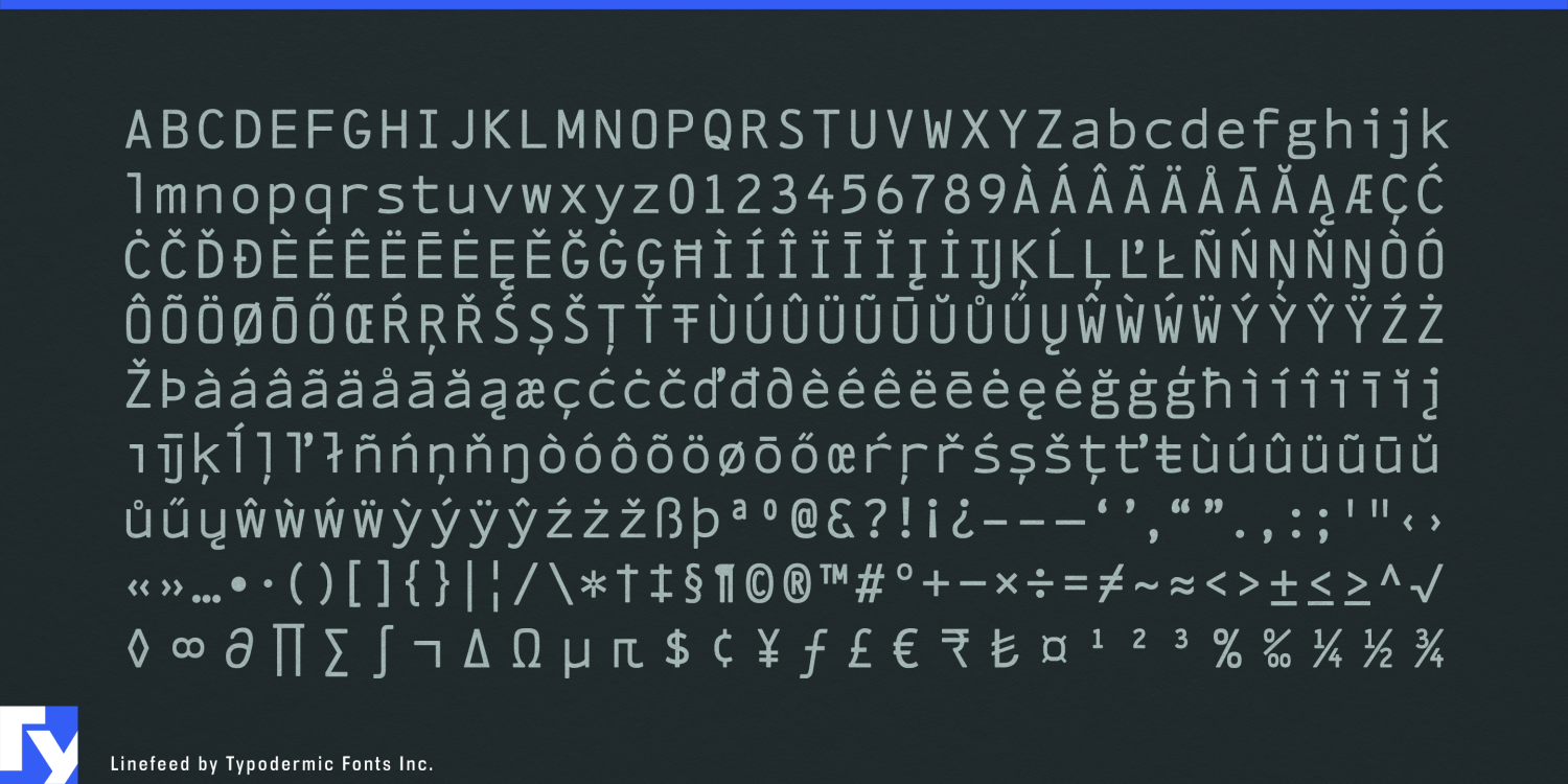 Linefeed Font Poster #1