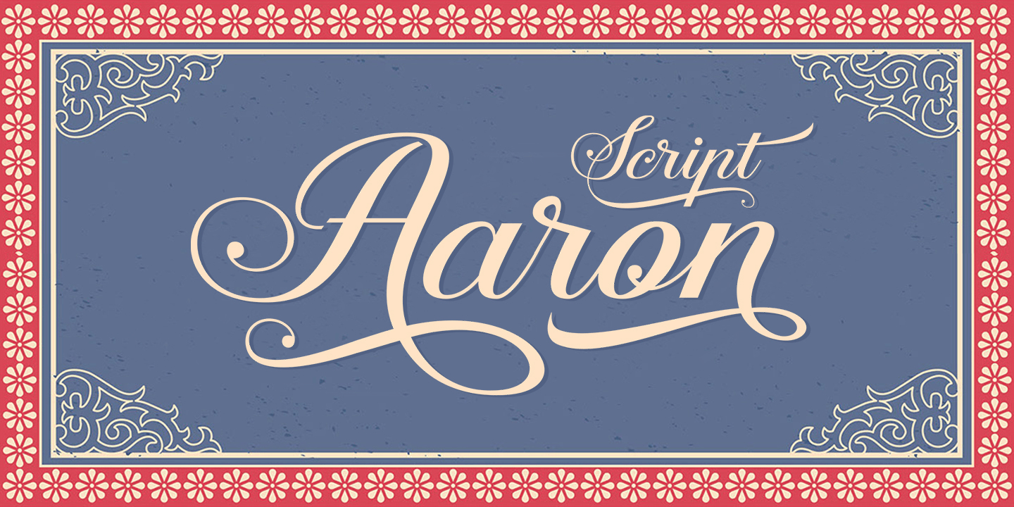 Aaron Script Font Poster #1