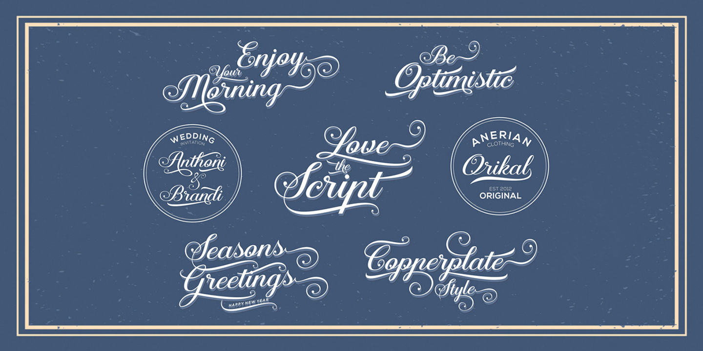 Aaron Script Font Poster #5