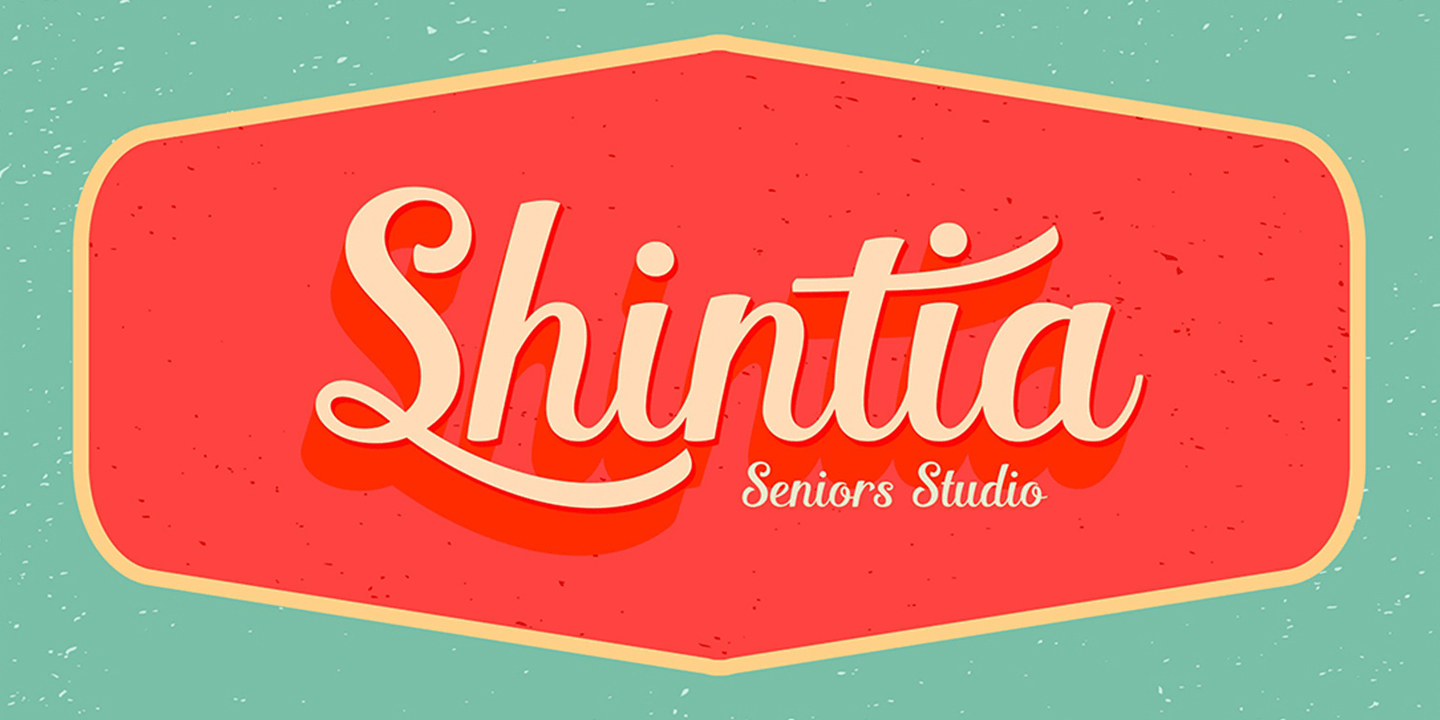Shintia Script Font Poster #1