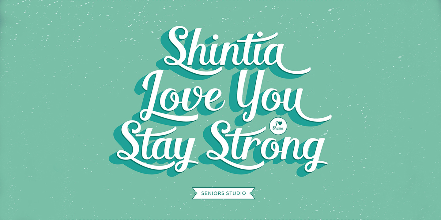 Shintia Script Font Poster #5