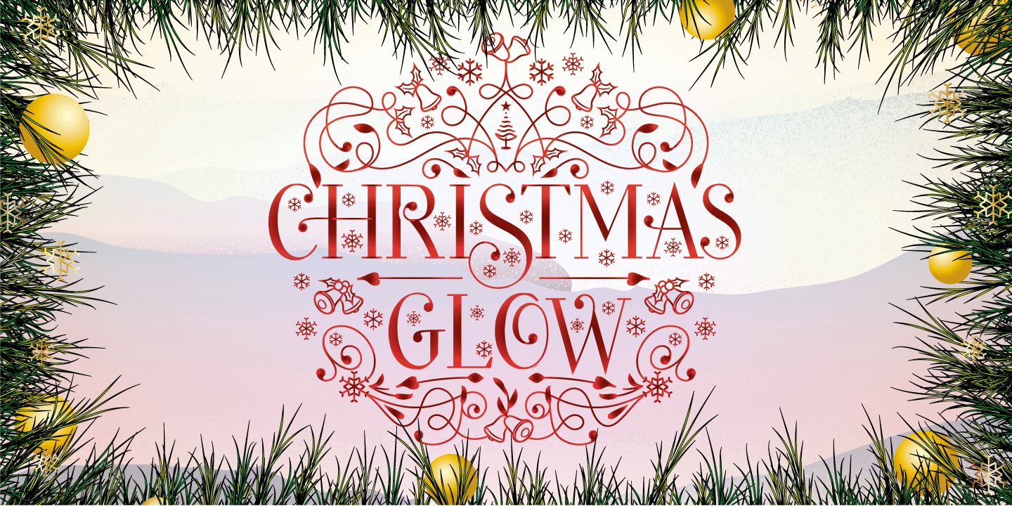 Christmas Glow Font Poster #1