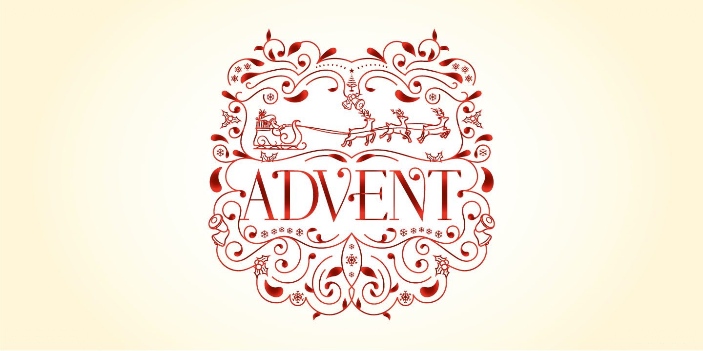 Christmas Glow Font Poster #1