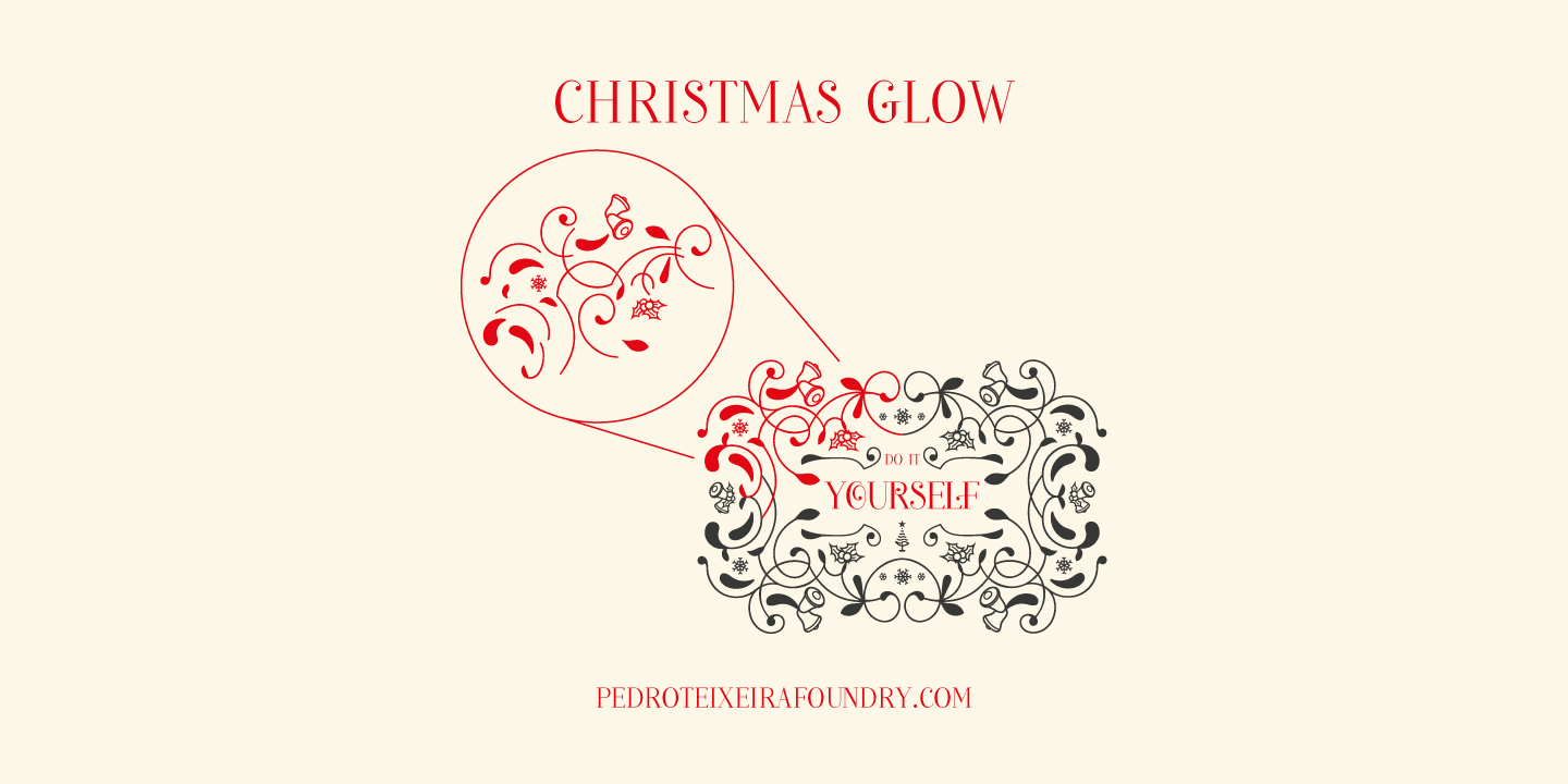 Christmas Glow Font Poster #1