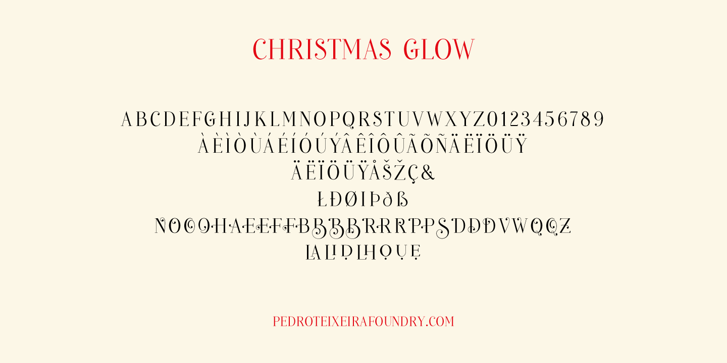 Christmas Glow Font Poster #1