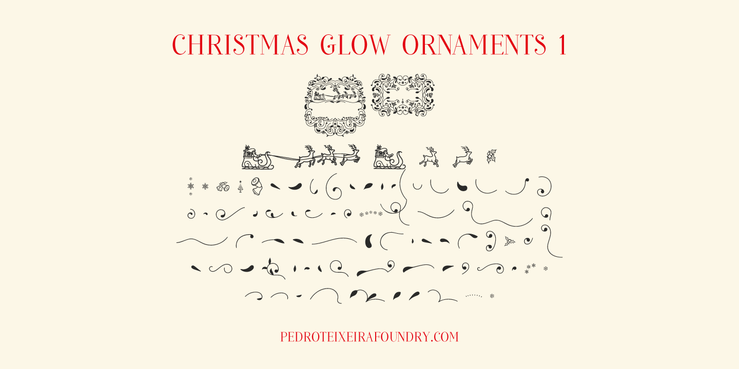 Christmas Glow Font Poster #1