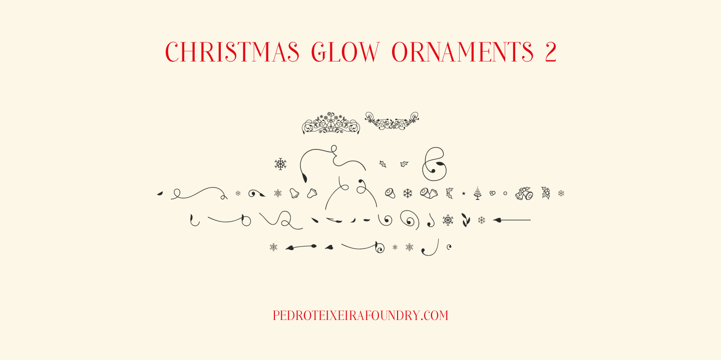 Christmas Glow Font Poster #1