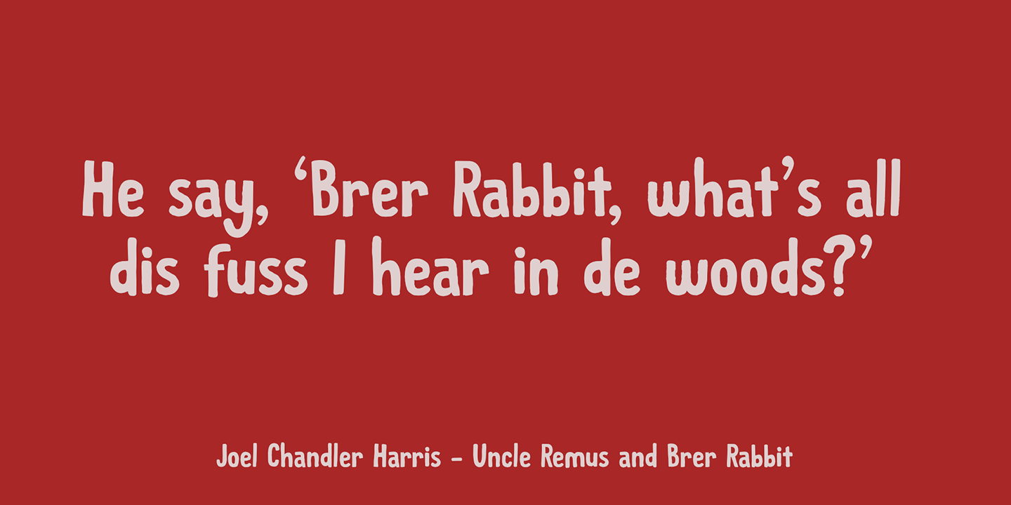 Brer Rabbit Font Poster #1