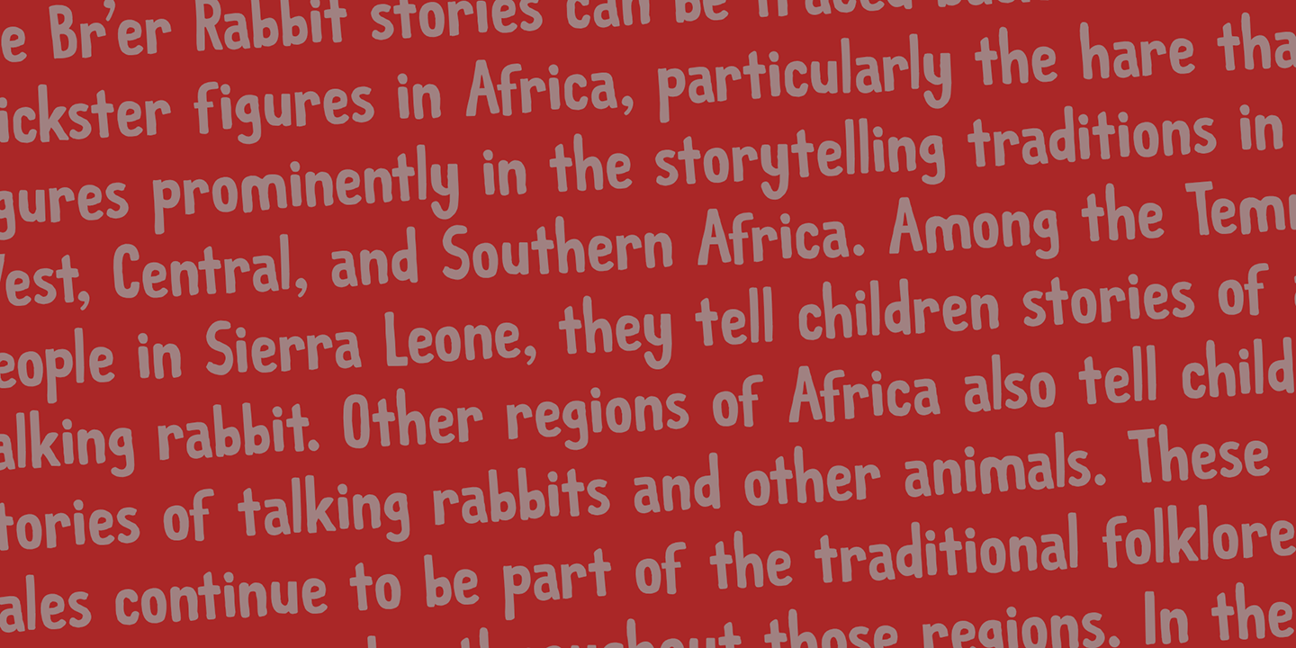 Brer Rabbit Font Poster #1