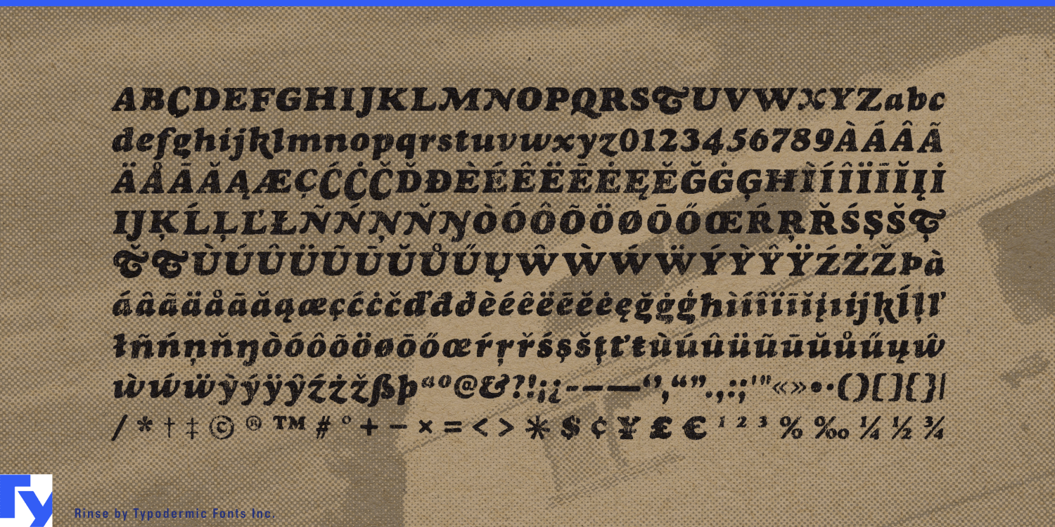Rinse Font Poster #1