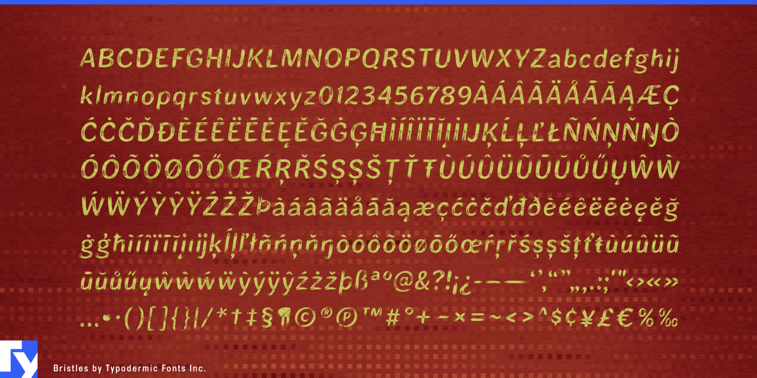 Bristles Font Poster #1