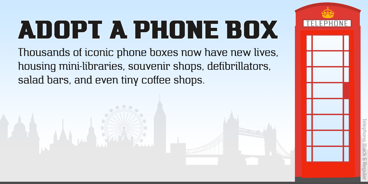 Telephone Font Poster #1