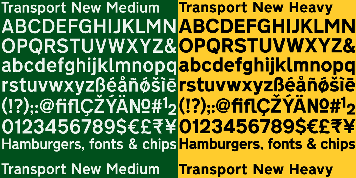 Transport New Font Poster #1