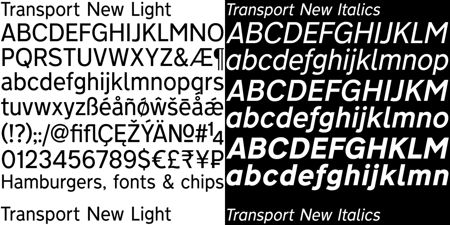 Transport New Font Poster #1