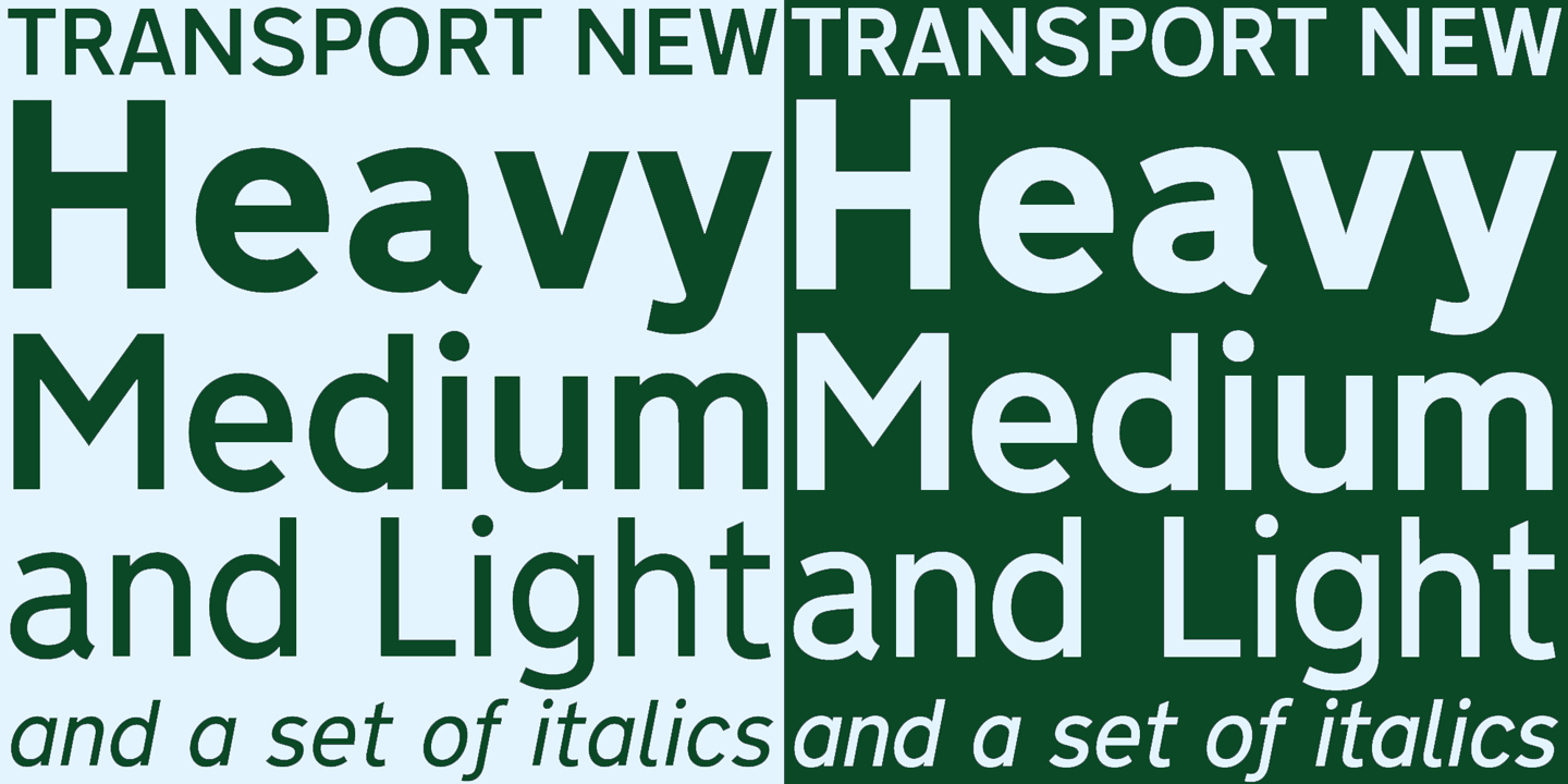 Transport New Font Poster #1
