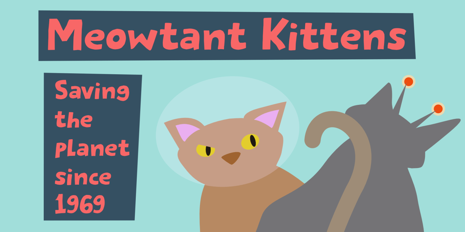 Meowtant Kittens Font Poster #1