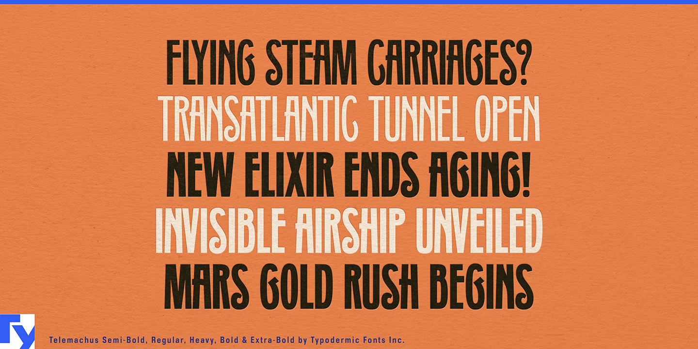 Telemachus Font Poster #1