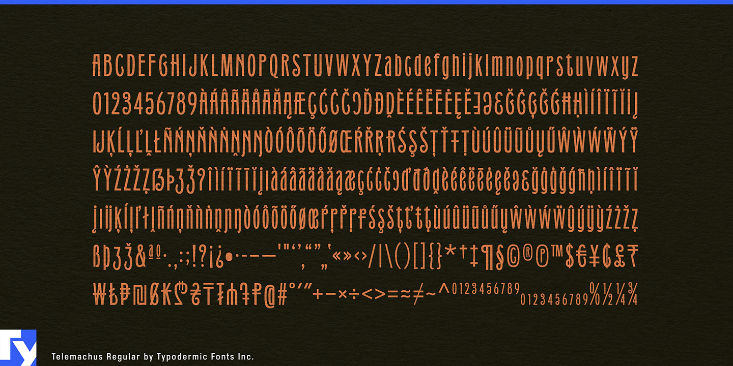 Telemachus Font Poster #1