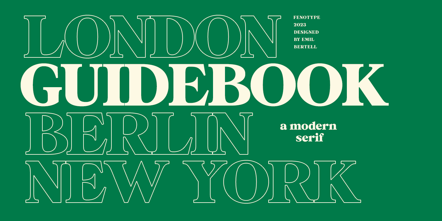 Guidebook Font Poster #1