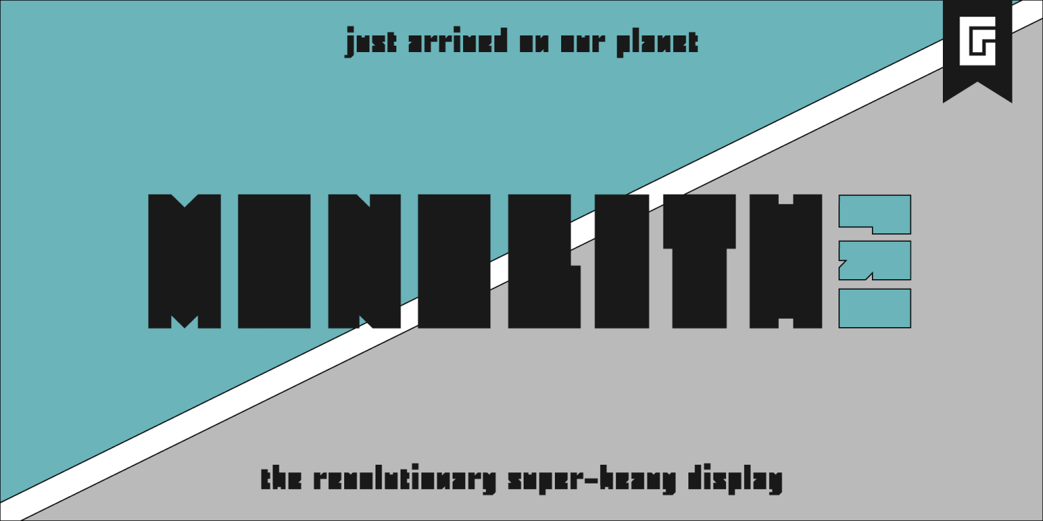 Monolith Pro Font Poster #1