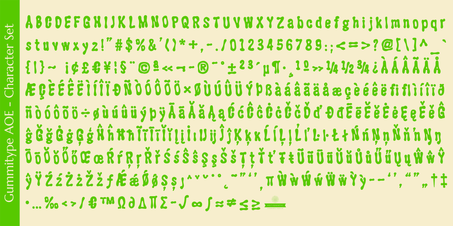 GummiType AOE Font Poster #1