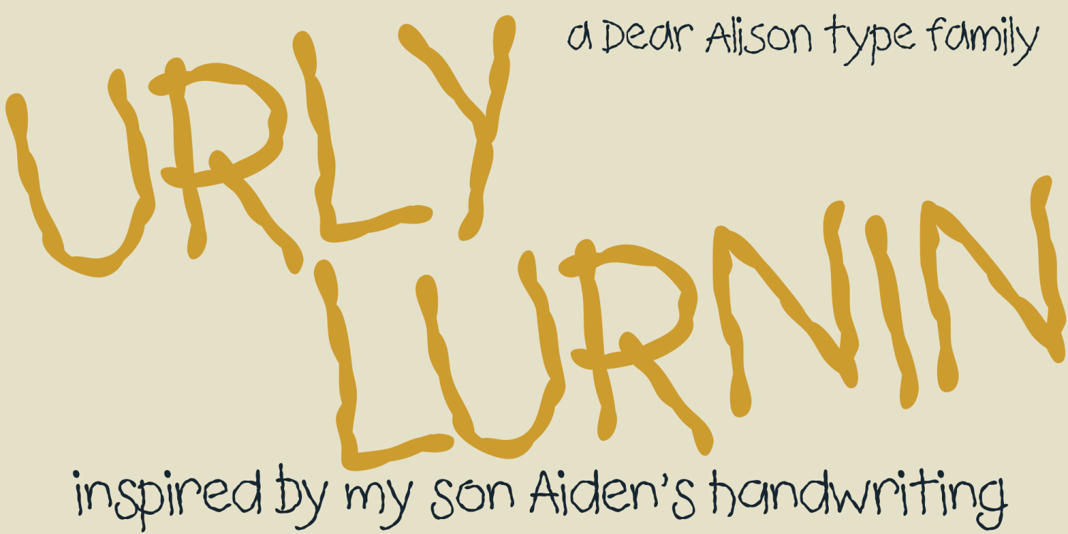 Urly Lurnin Font Poster #1