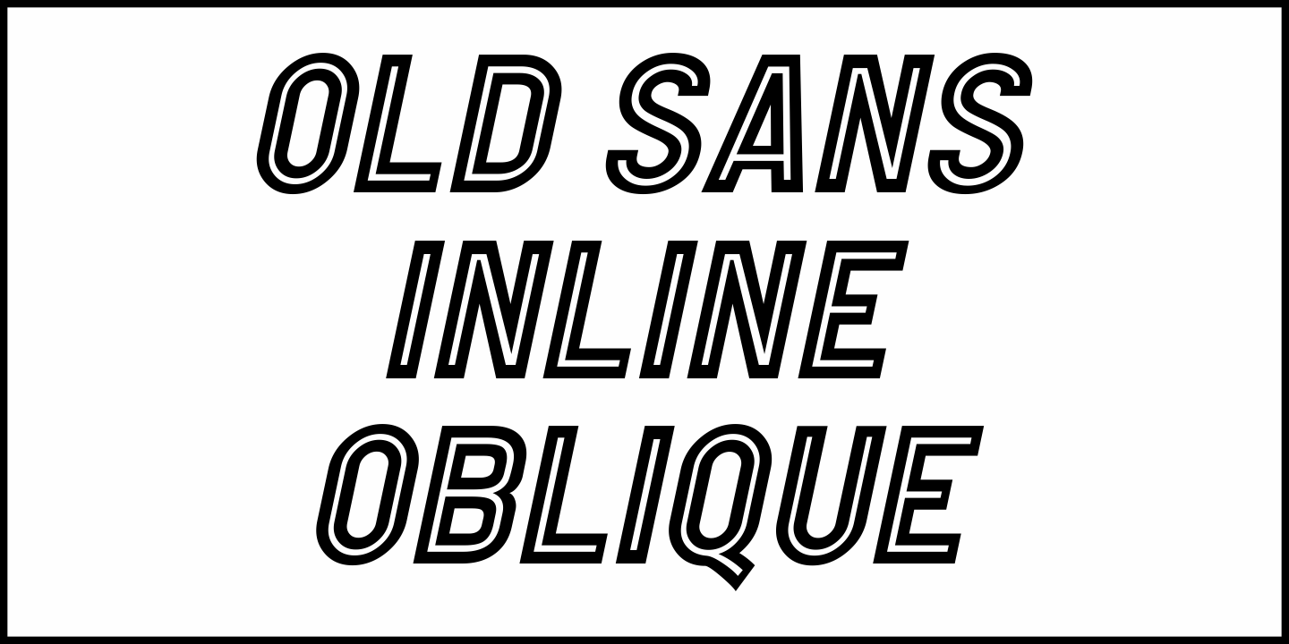 Old Sans Inline Font Poster #4