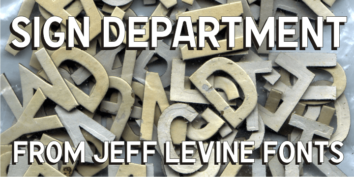 Sign Department | Font Family by Jeff Levine Fonts