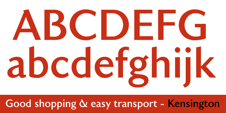 Kensington Font Poster