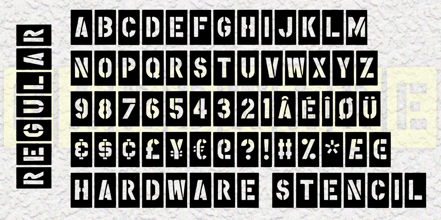 Hardware Stencil Font Poster #1