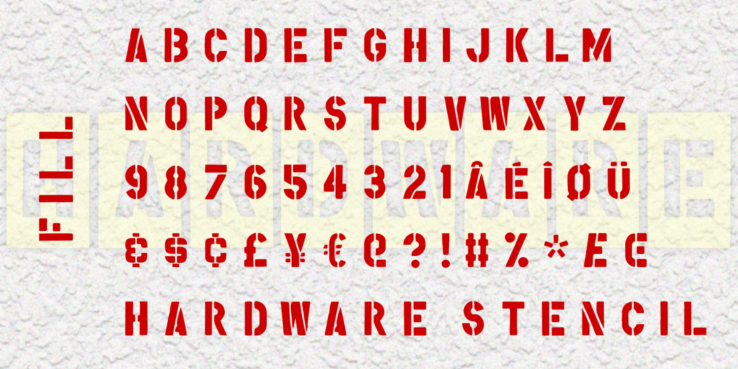 Hardware Stencil Font Poster #2