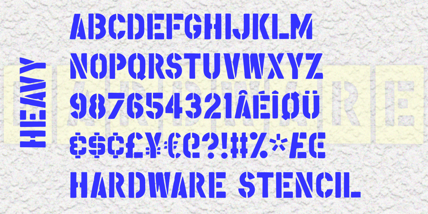 Hardware Stencil Font Poster #3