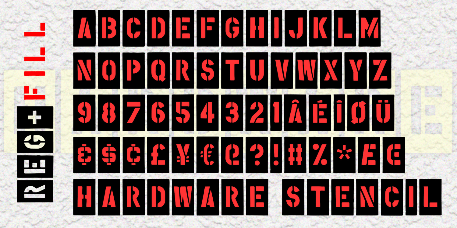 Hardware Stencil Font Poster #4
