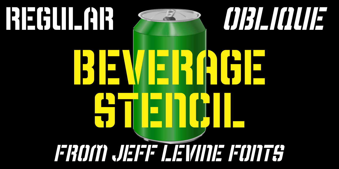 Beverage Stencil Font Poster #1