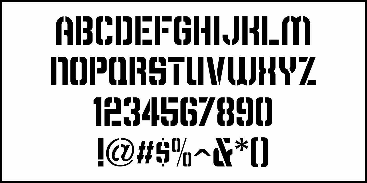 Beverage Stencil Font Poster #1