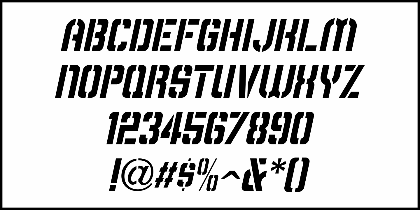 Beverage Stencil Font Poster #1