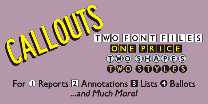 Callouts Font Family Poster