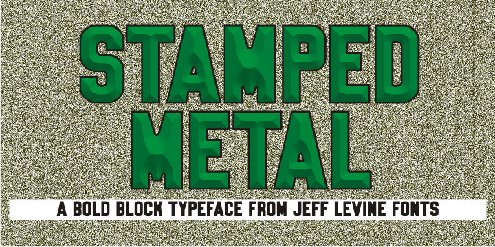 Stamped Metal Font Poster #1