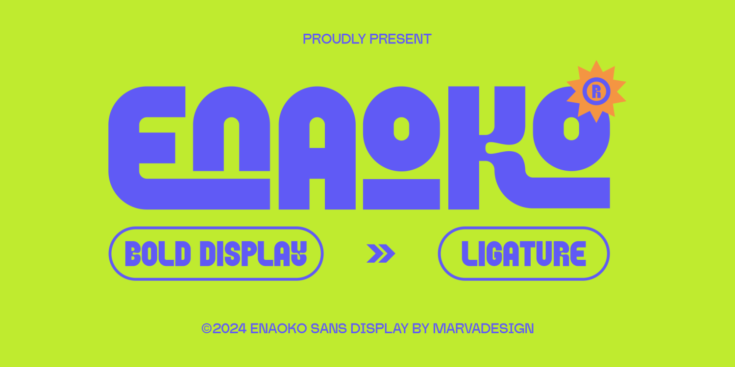 Enaoko Font Poster #1