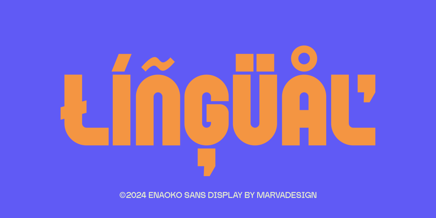 Enaoko Font Poster #1