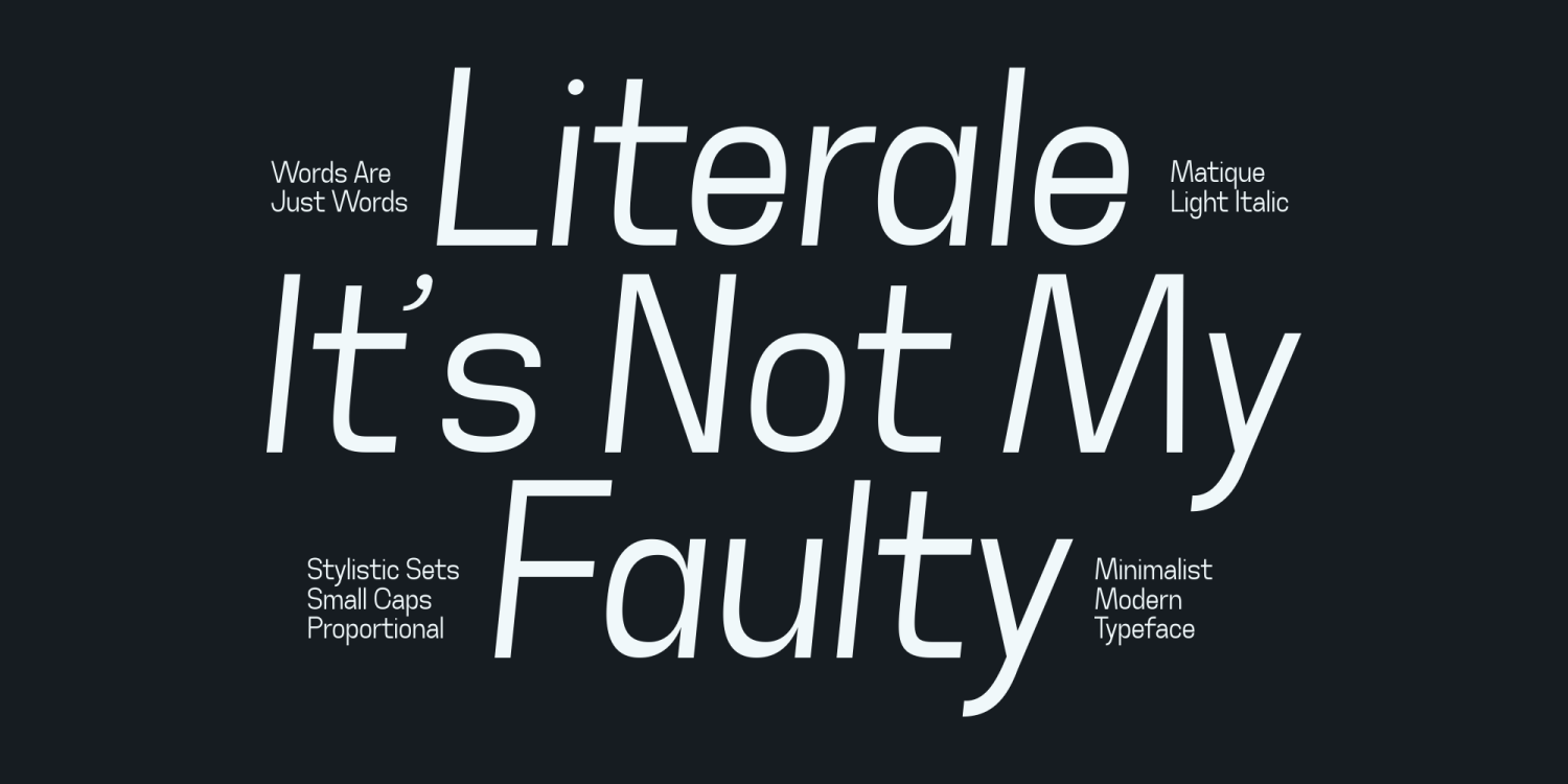 Matique Font Poster #3