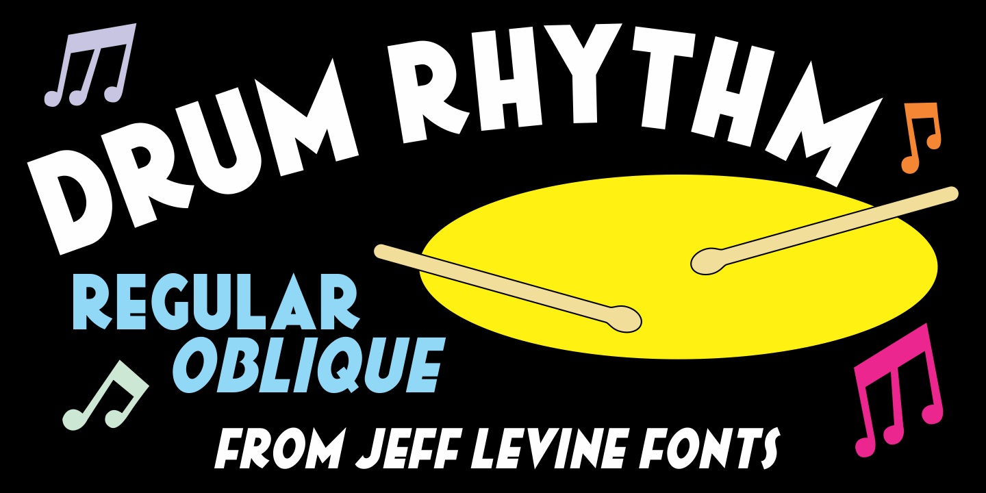 Drum Rhythm Font Poster