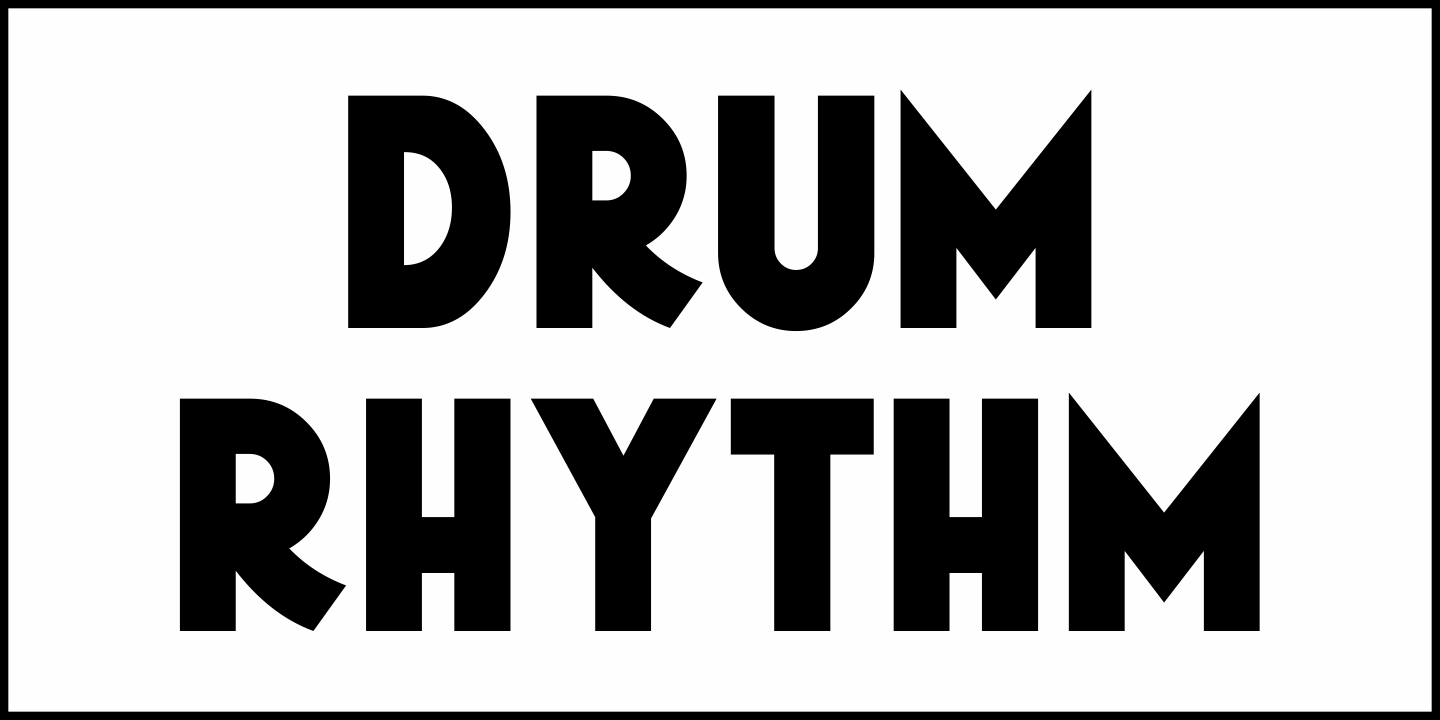 Drum Rhythm Font Poster #1