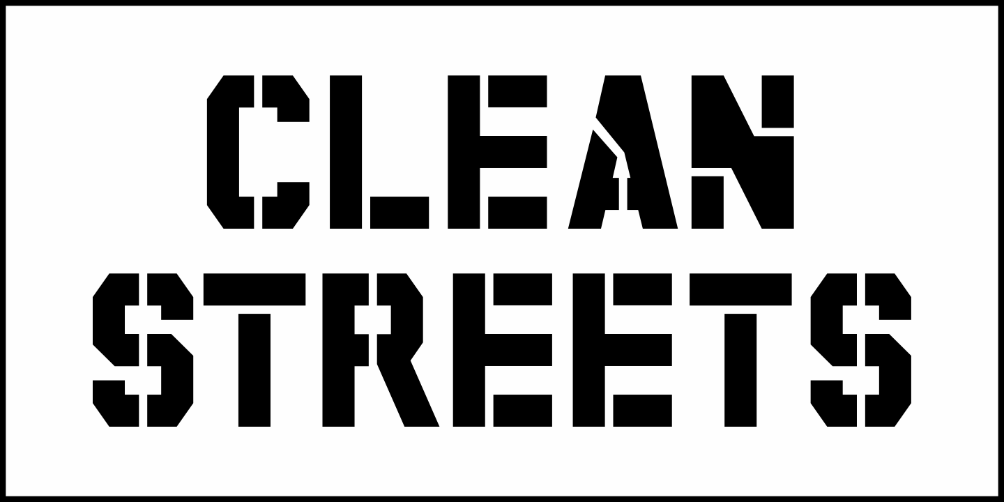 Clean Streets JNL Font Poster #2
