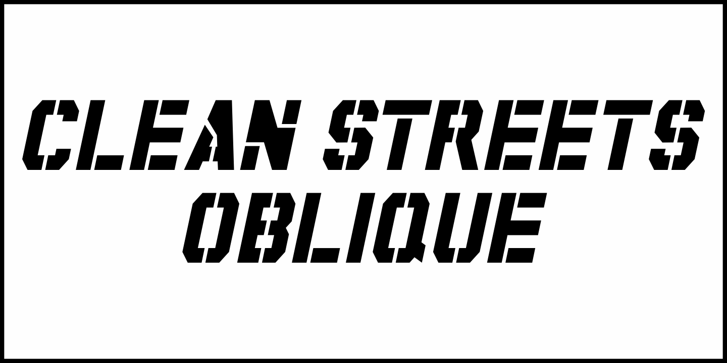 Clean Streets JNL Font Poster #4