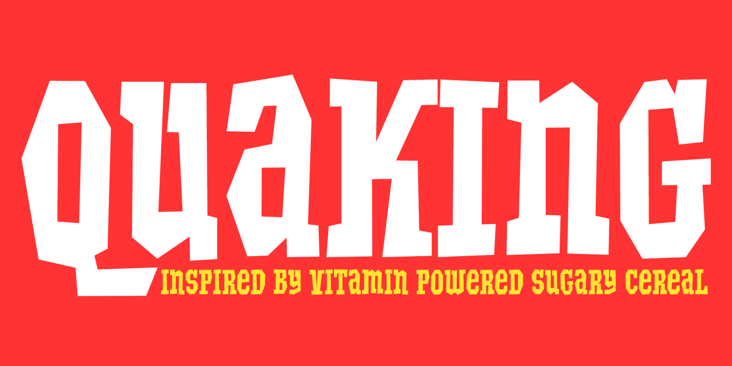 Quaking Font Family Poster