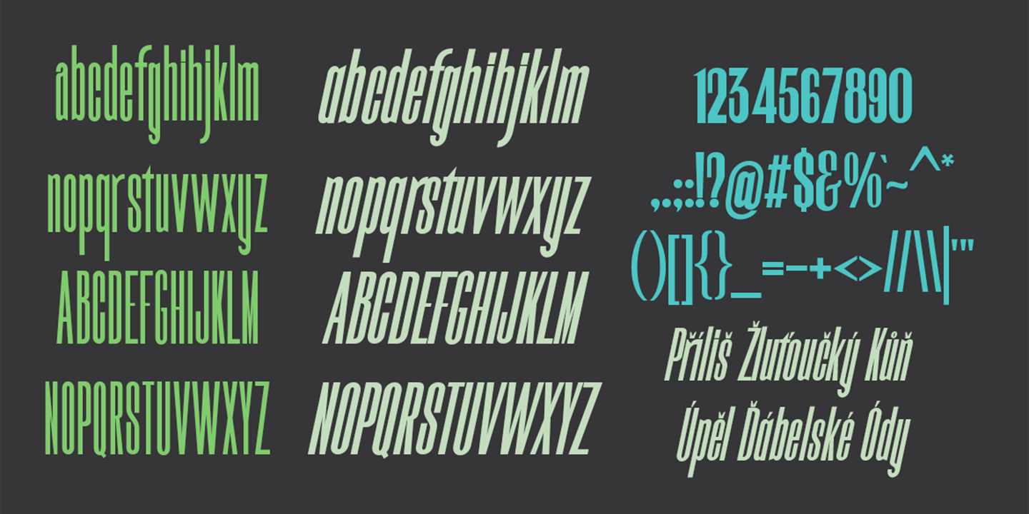 Fyntra Cyber-Modern Narrow Sans Serif Font Poster #7