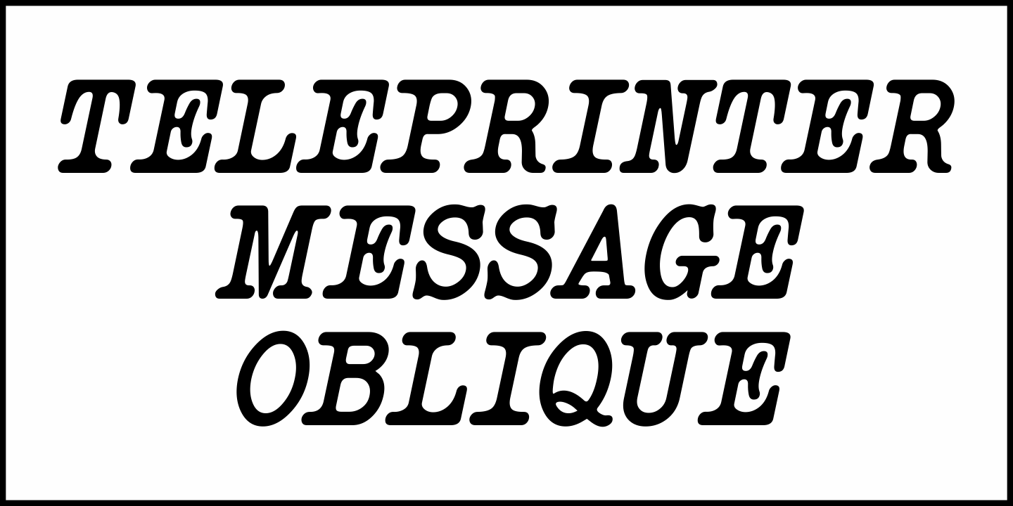 Teleprinter Message Font Poster #4