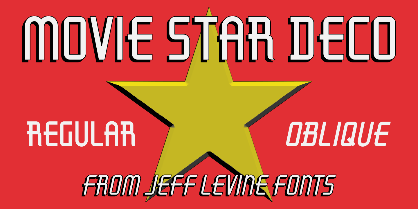 Movie Star Deco Font Family Poster